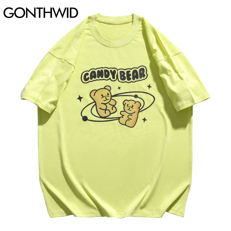 Tshirts Harajuku Reflective Candy Bear Short Sleeve Tees Shirts Streetwear Hip Hop Fashion Men Casual Cotton Loose Tops 210602, White
Tshirts Harajuku Reflective Candy Bear Short Sleeve Tees Shirts Streetwear Hip Hop Fashion Men Casual Cotton Loose Tops 210602, White