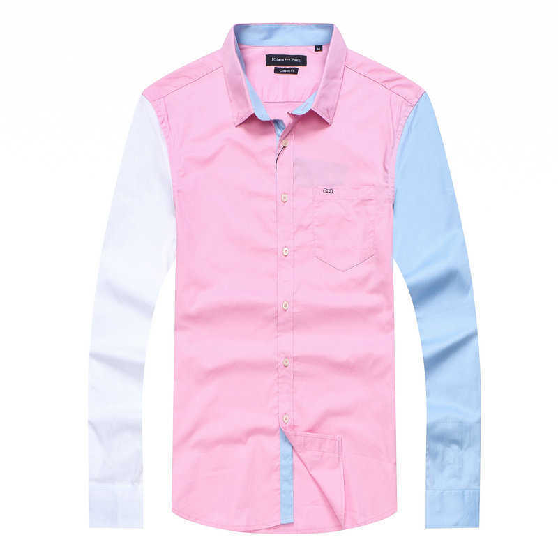 ARRIVEL Men's trendy Shirt chemise homme full fashion social Embroidery business Casual shirts Male patchwork tops 210721, Blue
ARRIVEL Men's trendy Shirt chemise homme full fashion social Embroidery business Casual shirts Male patchwork tops 210721, Blue