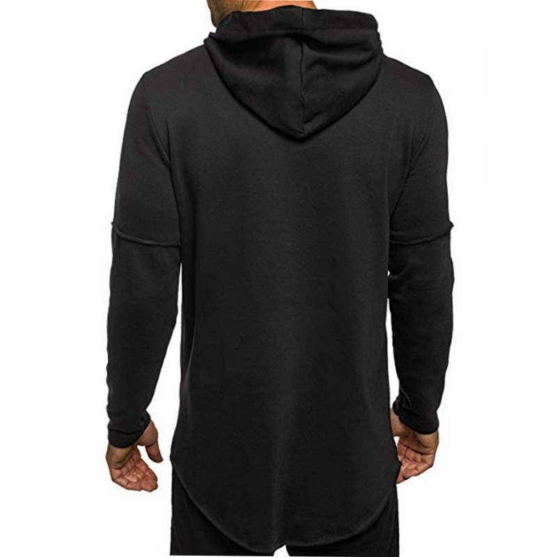 Plus size S 4XL New Mens clothing Fashion spring long sleeve hoodie holes split joint Hoodie in Steel Grey singer costumes T200224