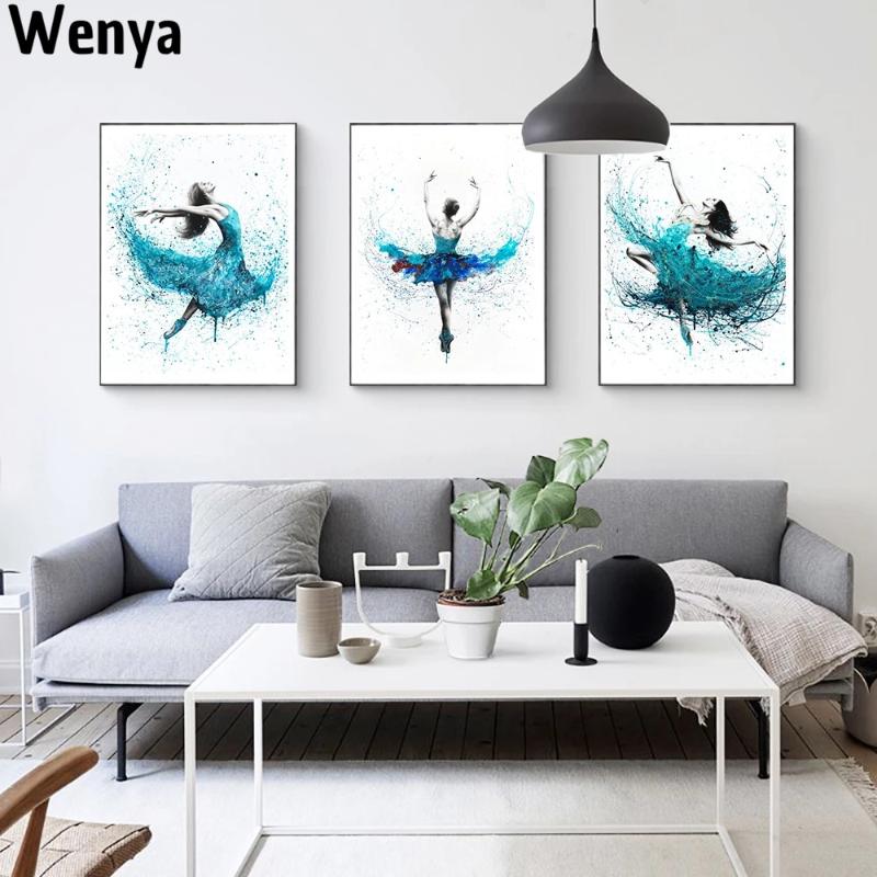 Paintings Modern Ballerina Abstract Canvas Art Prints Turquoise Rain Dancer Posters Wall Living Room Nordic Home Decor Pictures
Paintings Modern Ballerina Abstract Canvas Art Prints Turquoise Rain Dancer Posters Wall Living Room Nordic Home Decor Pictures