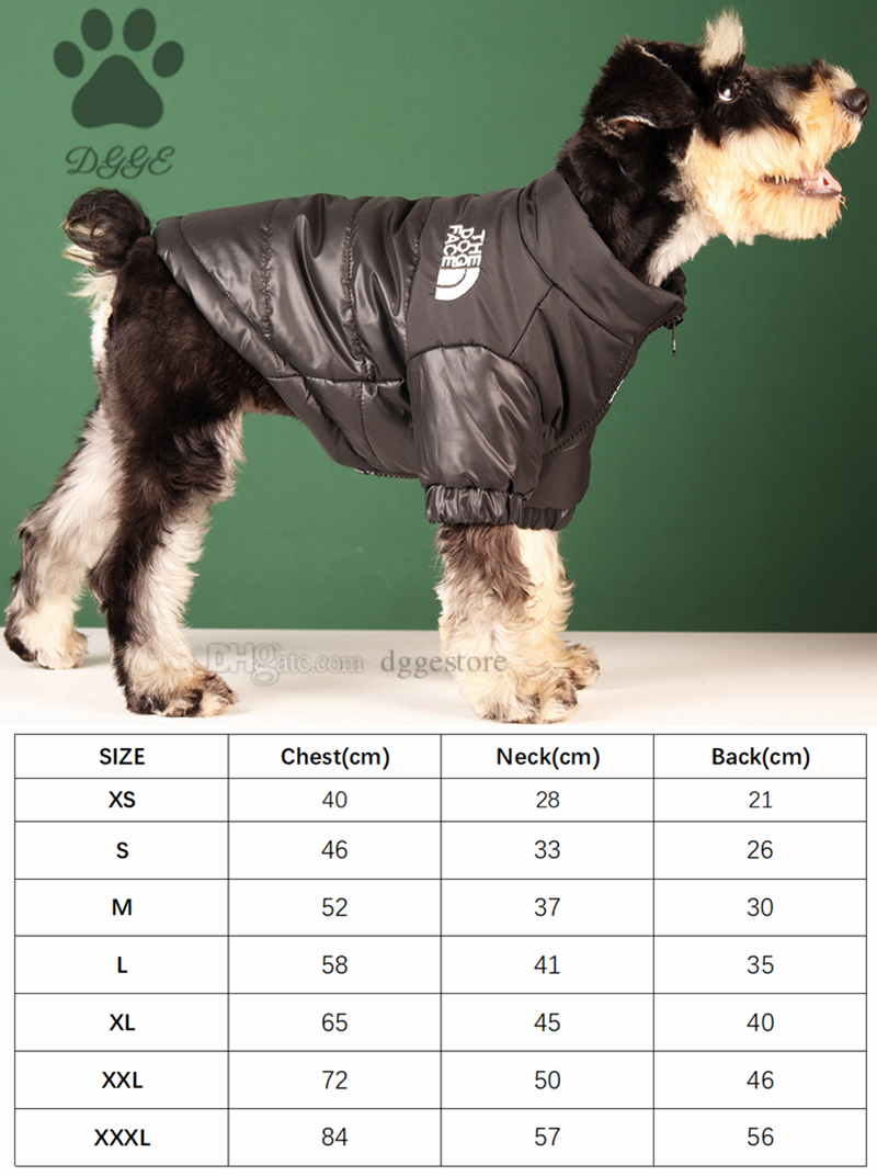 free shipping Warm Dogs ets The Face Designer Dog Apparel Winter Thick Windproof Pets Clothes for Small Medium and Large Doggy Schnauzer French Bulldo
