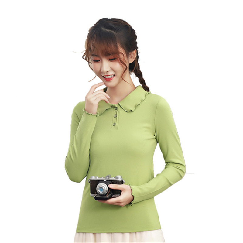 2021 Spring New Lace Lapel Long-sleeved Buttons Sweet Pure Color Pullover Sweater Comfortable Thin Sweaters Wwomen Clothes Dove, Green
2021 Spring New Lace Lapel Long-sleeved Buttons Sweet Pure Color Pullover Sweater Comfortable Thin Sweaters Wwomen Clothes Dove, Green