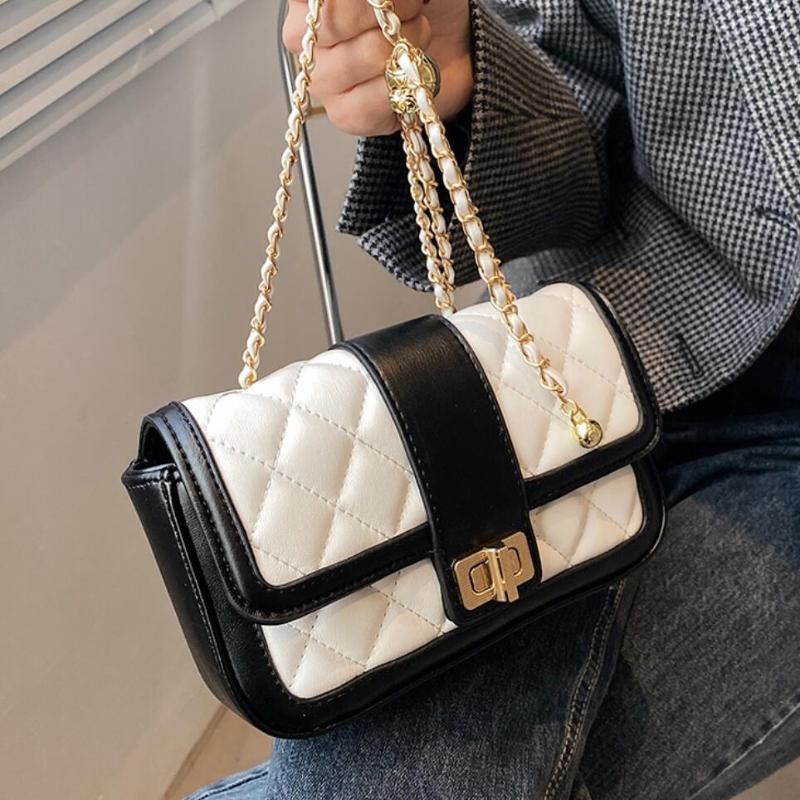 Lattice Square Crossbody bag 2021 Fashion New Quality PU Leather Women's Designer Handbag Chain Shoulder Messenger Bag Purses, Black
Lattice Square Crossbody bag 2021 Fashion New Quality PU Leather Women's Designer Handbag Chain Shoulder Messenger Bag Purses, Black