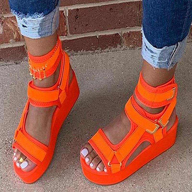 2021 platform sandals women's shoes summer high heels women's casual shoes fashion high top sandals
