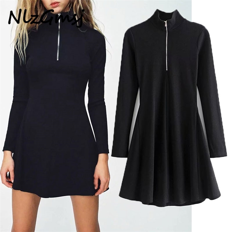 Dres Spring Fashion Zipper Thread Long Sleeve Knitted Mini es Elegant Woman Casual Slim 03 210628, As picture
Dres Spring Fashion Zipper Thread Long Sleeve Knitted Mini es Elegant Woman Casual Slim 03 210628, As picture