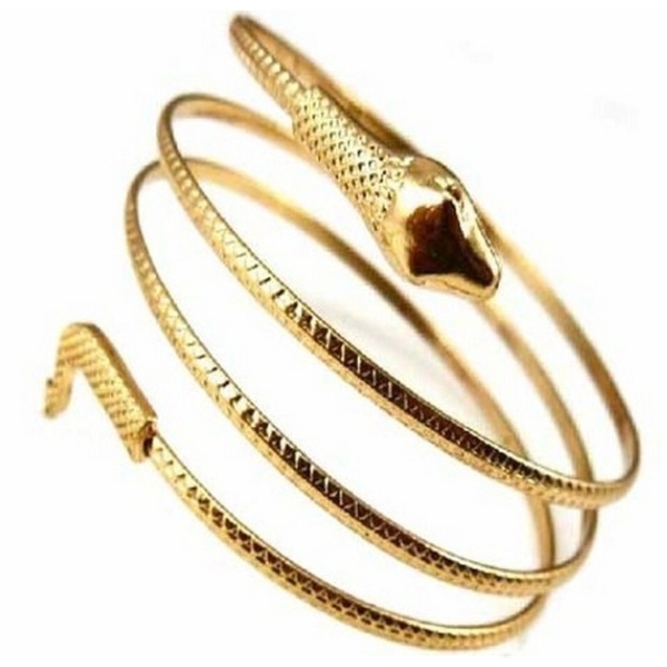 New Arrival Punk Fashion Coiled Snake Spiral Upper Arm Cuff Armlet Armband Bangle Bracelet Men Jewelry For Women Party Barcelets X0706