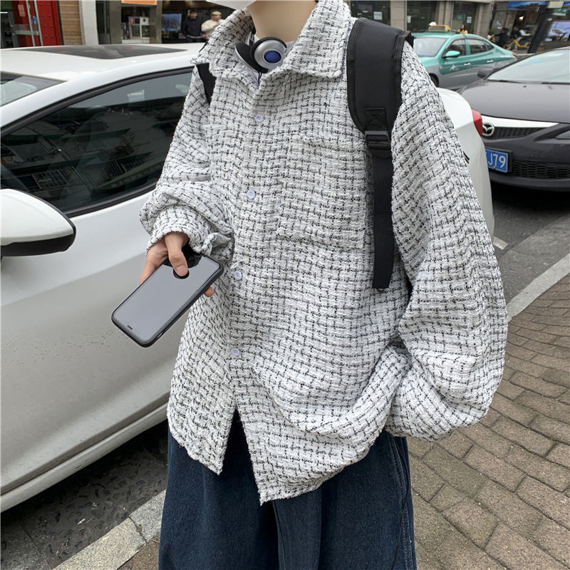 2021 New Spring Plaid Men's Fashion Retro Casual Jacket Men Streetwear Oversized Long Sleeve Shirt Coat Mens M-2xl 3af4, Light gray
2021 New Spring Plaid Men's Fashion Retro Casual Jacket Men Streetwear Oversized Long Sleeve Shirt Coat Mens M-2xl 3af4, Light gray