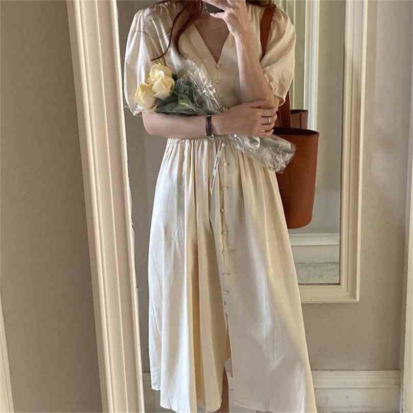 Solid Summer Short Puff Sleeves Elegance V-Neck Sweet Female OL Chic All Match Long Dresses Vestidos 210525, Black
Solid Summer Short Puff Sleeves Elegance V-Neck Sweet Female OL Chic All Match Long Dresses Vestidos 210525, Black
