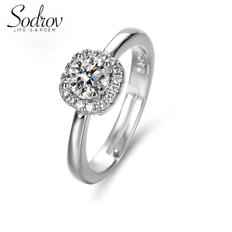 Cluster Rings SODROV 925 Sterling Silver Womens Ring Adjustable Wedding Diamond For Women, Golden;silver
Cluster Rings SODROV 925 Sterling Silver Womens Ring Adjustable Wedding Diamond For Women, Golden;silver