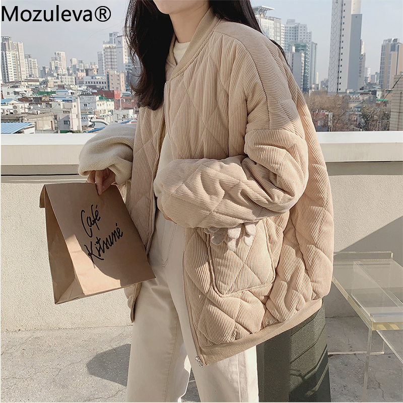 Mozuleva New 2021 Autumn Winter Women thi Jaets V-ne Puffer Corduroy Parkas High-Quality Warm Oversize Vintage Wild Coat, Khaki
Mozuleva New 2021 Autumn Winter Women thi Jaets V-ne Puffer Corduroy Parkas High-Quality Warm Oversize Vintage Wild Coat, Khaki