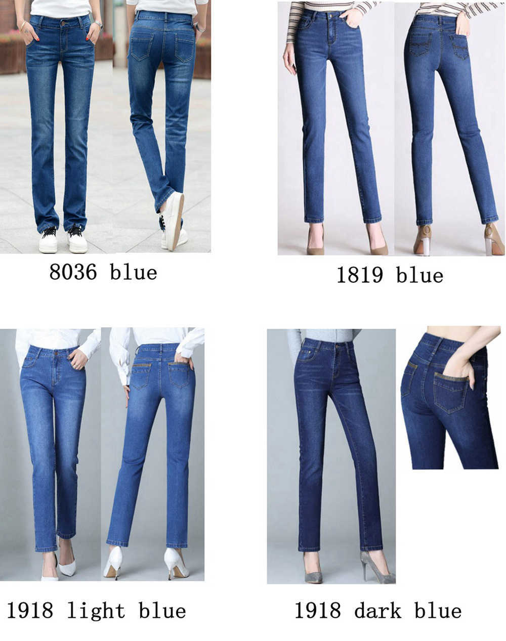 Lguc.H Women Straight Jeans Stretch Female Classic Pants Fashion Korean Trouser for Girls Jean Pantalon Femme Blue 26 34 XS 210809