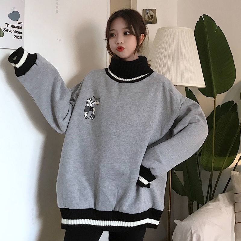 4XL oversize velvet Autumn winter loose large size Korean style sweatshirt women clothes coat long sleeve harajuku hoodies 201103
