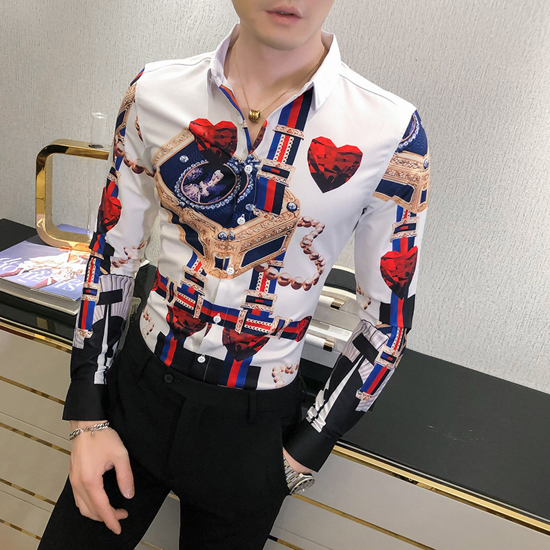 2021 New Camisa Hombre Fashion Print Men Formal Tuxedo Spring Autumn Slim Fit Long Sleeve Social Shirt Club Prom Clothes Tops 0llj, Black
2021 New Camisa Hombre Fashion Print Men Formal Tuxedo Spring Autumn Slim Fit Long Sleeve Social Shirt Club Prom Clothes Tops 0llj, Black