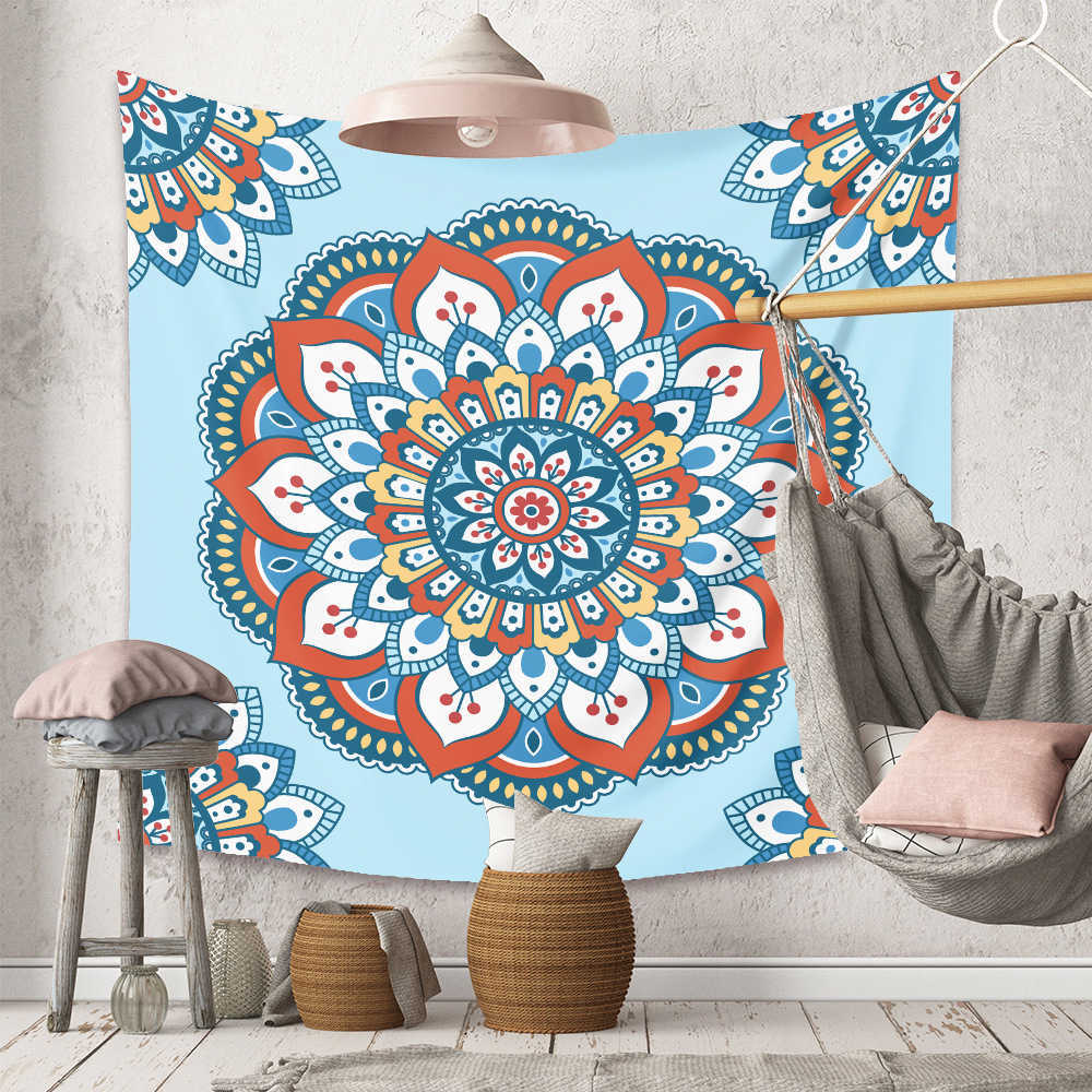 Tapestry Mandala Hippie Indian Bohemian Tapestry Wall Hanging Large Psychedelic Tapestries Home Decor Wall Cloth Fabric Carpet 210609