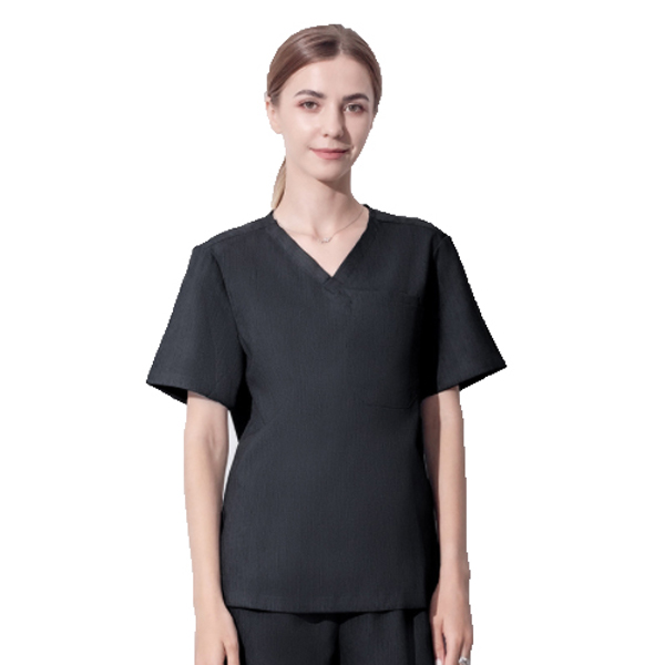 Medigo-008 Two-Pocket Mandarin Collar Scrubs Top+pants for Women & Relaxed Fit, Super Soft Stretch, Anti-Wrinkle Medical Scrubs hospital Uniform shirt