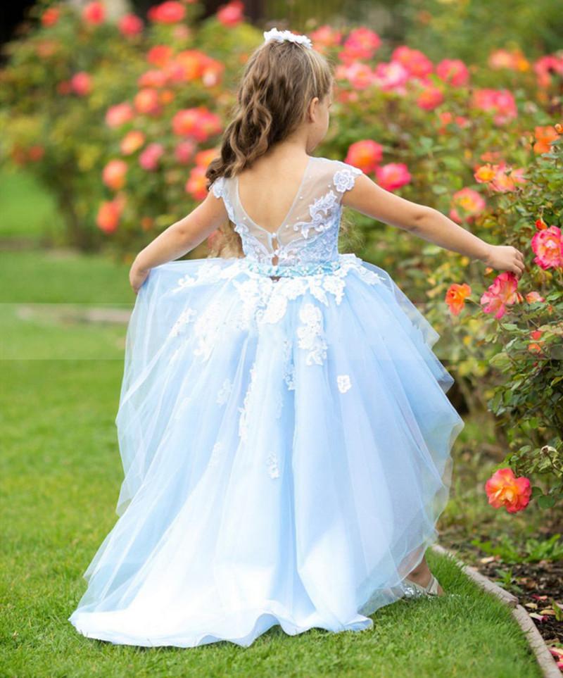 Girl's Dresses Sheer Neck Puffy Kids Girls Tulle Flower Princess Birthday Christmas Party Events Pageant Gowns, Blue
Girl's Dresses Sheer Neck Puffy Kids Girls Tulle Flower Princess Birthday Christmas Party Events Pageant Gowns, Blue