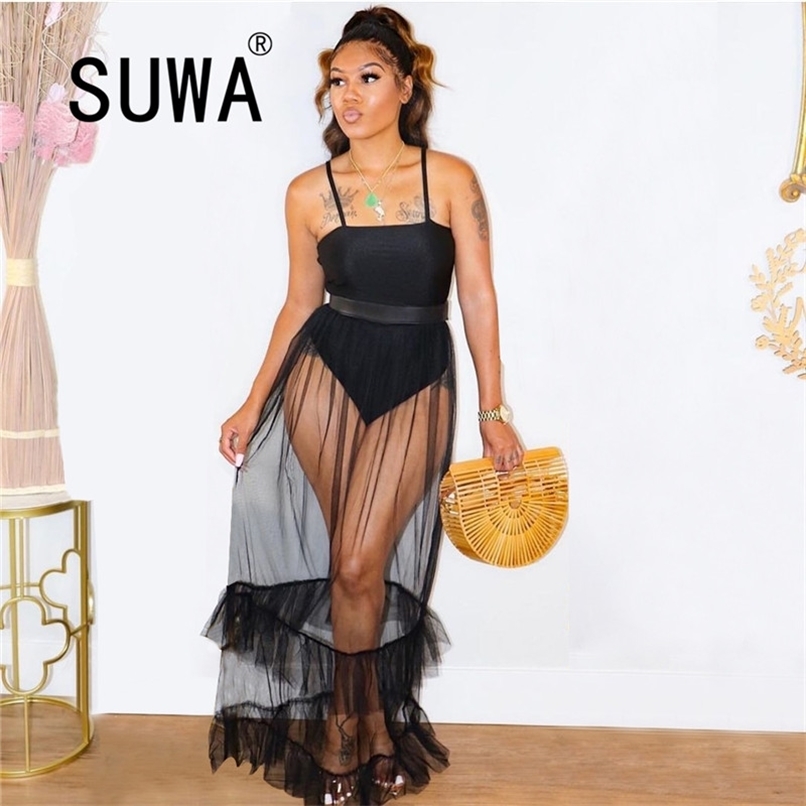 Classic Skinny Summer Boho Holiday Outfits Women Two Piece Sets Spaghetti Strap Sexy Romper Bodysuit And Midi Mesh Skirts 210525, Black
Classic Skinny Summer Boho Holiday Outfits Women Two Piece Sets Spaghetti Strap Sexy Romper Bodysuit And Midi Mesh Skirts 210525, Black