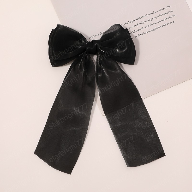 Fashion Bowknot Hairclip For Woman Bright Silk Yarn Streamers Vintage Hair Rope Hairpin Female Hair Scrunchies Hair Accessories