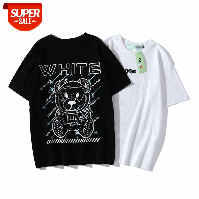 European and American trendy brand OW joint cartoon violent bear arrow printing lovers short-sleeved men women loose bottoming shirt T #Q03c, White;black
European and American trendy brand OW joint cartoon violent bear arrow printing lovers short-sleeved men women loose bottoming shirt T #Q03c, White;black