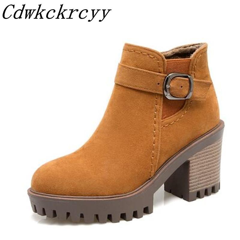 Boots Women Autumn Winter Style Cashmere Keep Warm Short Belt Buckle Waterproof Coarse Heel Middle Tube
Boots Women Autumn Winter Style Cashmere Keep Warm Short Belt Buckle Waterproof Coarse Heel Middle Tube