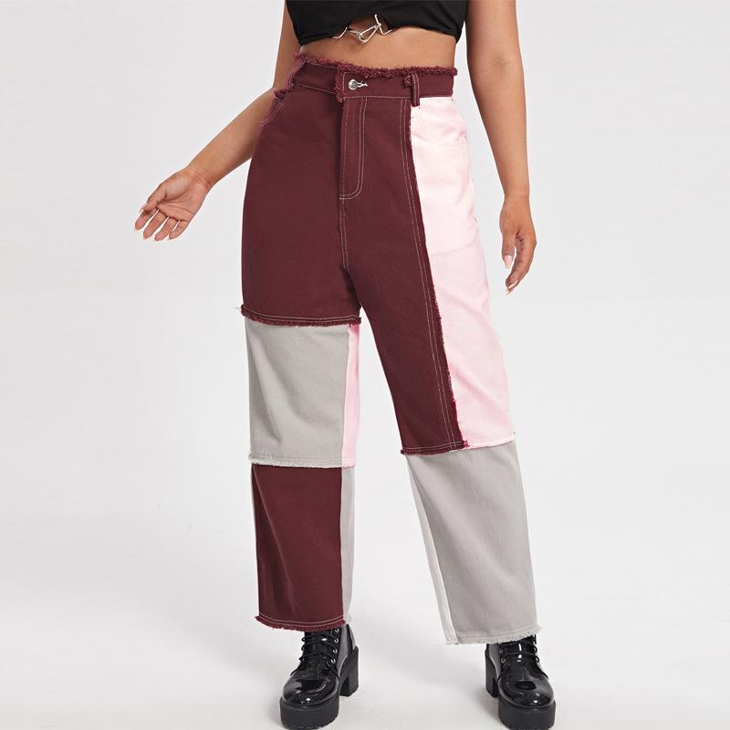 Women's Jeans Denim Straight-Leg Pants Casual Solid Color Stitching Autumn Winter Fashion Button Zipper High Waist Loose
Women's Jeans Denim Straight-Leg Pants Casual Solid Color Stitching Autumn Winter Fashion Button Zipper High Waist Loose