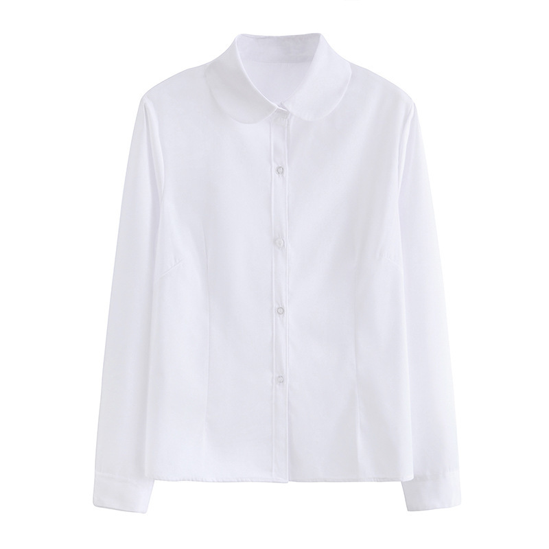 Lapel Long Sleeve White Shirt Women Blouses Uniform Work Harajuku Shirts Casual School Business Leisure Top Blusas Plus Size 5XL 210225