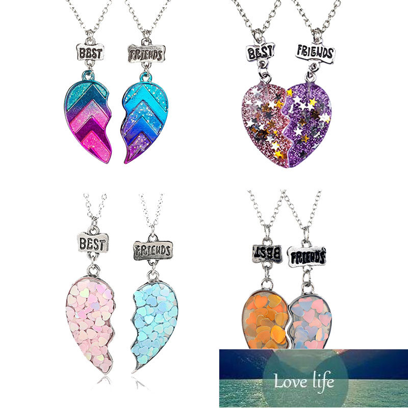2Pcs Best Friend Necklace Girls Friendship Colorful Stitching Heart Paired Pendants Couple Necklace BFF Children's Jewelry Gift Factory price expert design
2Pcs Best Friend Necklace Girls Friendship Colorful Stitching Heart Paired Pendants Couple Necklace BFF Children's Jewelry Gift Factory price expert design