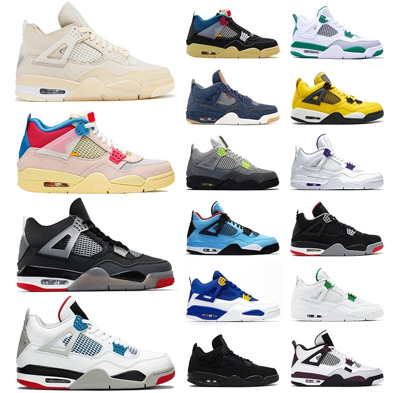 With Box Original Basketball Shoes Jumpman 4 Men Women Sail 4s Union Cactus Jack Black Cat Neon Sneakers Trainers Size 36-47
With Box Original Basketball Shoes Jumpman 4 Men Women Sail 4s Union Cactus Jack Black Cat Neon Sneakers Trainers Size 36-47