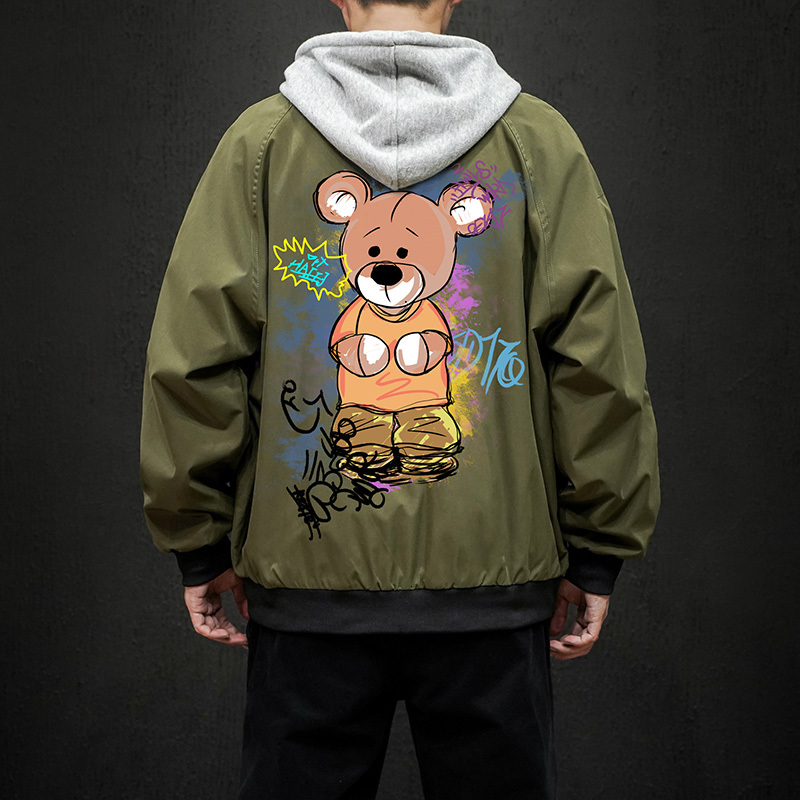 2021 New Fashion Baseball Autumn Bear Jacket for Men Man Oversize Coat Casual Men's Clothing Streetwear Polyester Hdme, Black
2021 New Fashion Baseball Autumn Bear Jacket for Men Man Oversize Coat Casual Men's Clothing Streetwear Polyester Hdme, Black