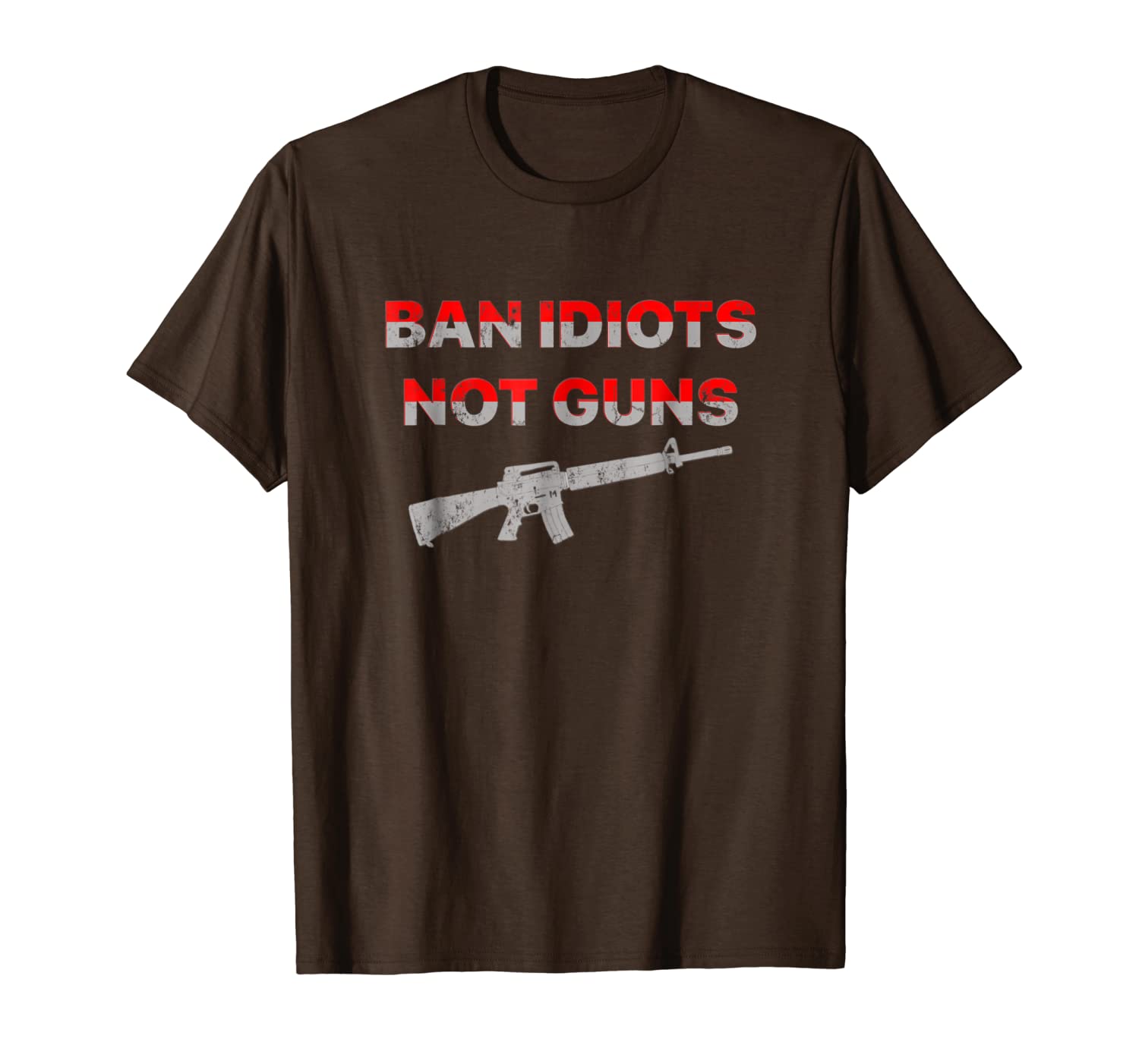 ban idiots not guns pro 2nd amendment shirt, White;black