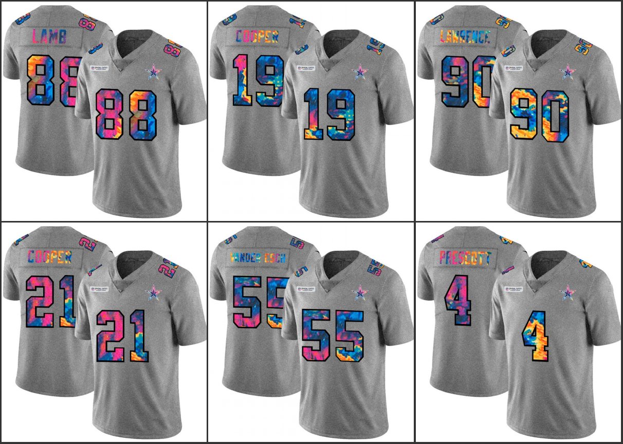 DallasCowboysMen #4 Dak Prescott 19 Amari Cooper 90 Demarcus Lawrence Grey Heather Multi-Color Women Youth Crucial Catch Jersey, Black
DallasCowboysMen #4 Dak Prescott 19 Amari Cooper 90 Demarcus Lawrence Grey Heather Multi-Color Women Youth Crucial Catch Jersey, Black