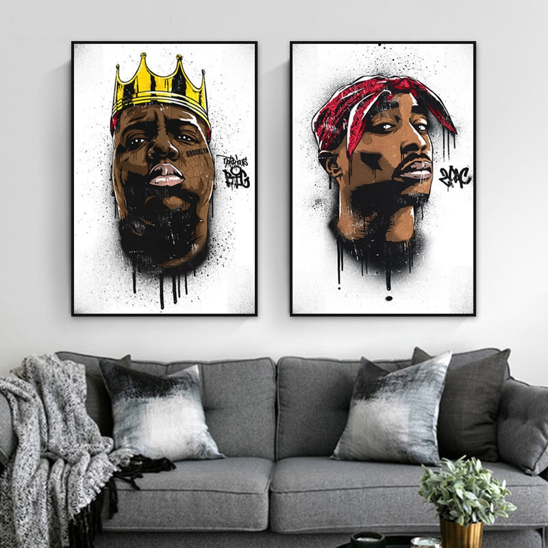 Tupac Shakur Posters and Prints Infamous B.I.G Biggie Smalls 2PAC Abstract Canvas Painting Street Pop Art Pictures Bedroom Decor
Tupac Shakur Posters and Prints Infamous B.I.G Biggie Smalls 2PAC Abstract Canvas Painting Street Pop Art Pictures Bedroom Decor
