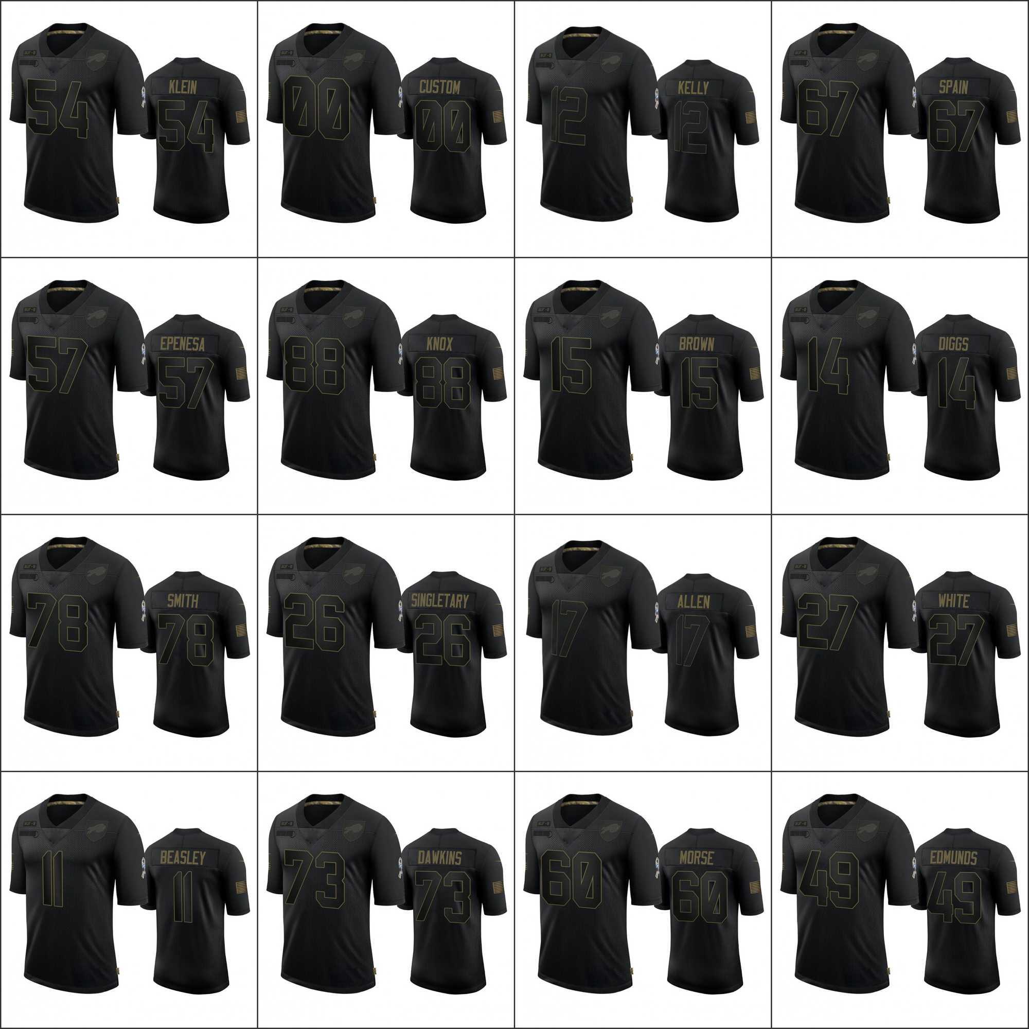 BuffaloBillsMen #14 Stefon Diggs 26 Devin Singletary 17 Josh Allen 11 Cole Beasley Custom Women Youth Black Salute to Service Limited
BuffaloBillsMen #14 Stefon Diggs 26 Devin Singletary 17 Josh Allen 11 Cole Beasley Custom Women Youth Black Salute to Service Limited