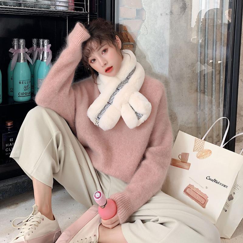 Scarves Imitation Hair Scarf Women's Fashion Stripe Warm Neck No Depilation Washable Hat Head Bandana
Scarves Imitation Hair Scarf Women's Fashion Stripe Warm Neck No Depilation Washable Hat Head Bandana