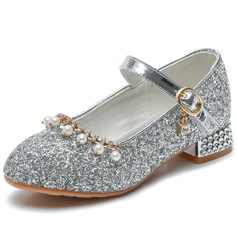 Flat Shoes Children Princess For Girls Sequin High Heels Crystal Fashion Pearl Dress Silver Kids Wedding Party Leather
Flat Shoes Children Princess For Girls Sequin High Heels Crystal Fashion Pearl Dress Silver Kids Wedding Party Leather