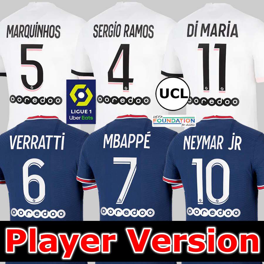 Jordan PSG Player version SERGIO RAMOS Soccer Jersey Paris Saint Germain MBAPPE HAKIMI NEYMAR JR 21 22 Maillots de football shirt 2021 2022 MARQUINHOS VERRATTI, 2000 away jersey
Jordan PSG Player version SERGIO RAMOS Soccer Jersey Paris Saint Germain MBAPPE HAKIMI NEYMAR JR 21 22 Maillots de football shirt 2021 2022 MARQUINHOS VERRATTI, 2000 away jersey