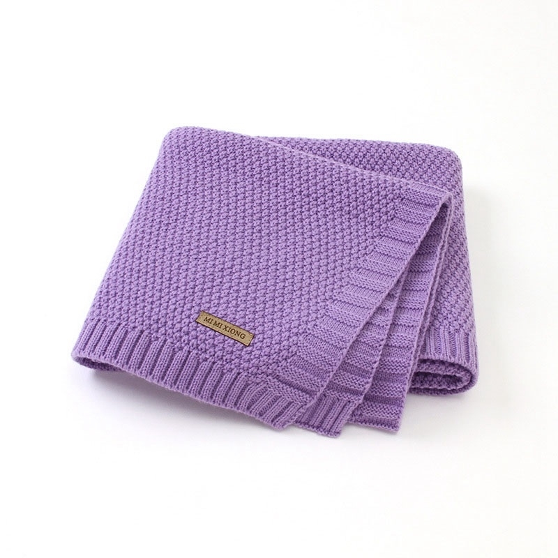 MOTOHOOD Kids Casual Blankets Knitted Newborn Swaddle Wrap Soft Toddler Sofa Crib Quilt Baby Stroller Blanket 210309