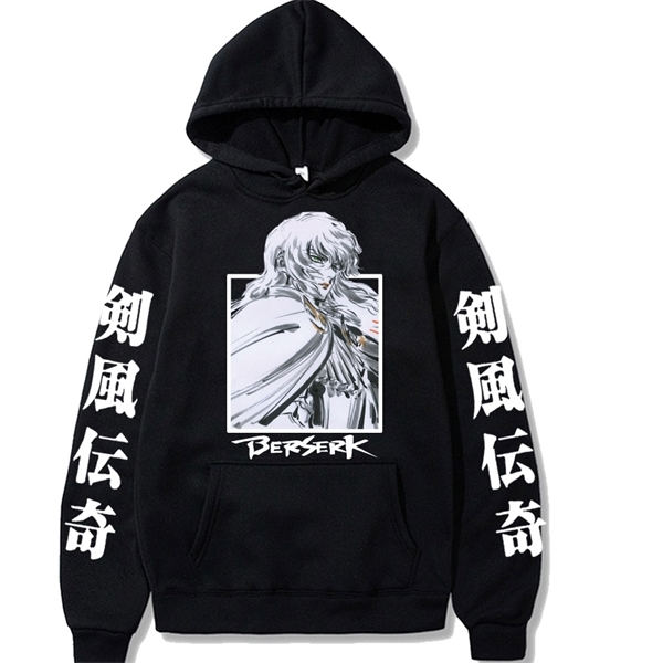 Japan Anime Berserk Griffith Manga Hoodies Sweatshirt Pullover Tops Long Sleeve Hip Hop Fashion Man Cartoon Hoodies sweatshirt Y0809