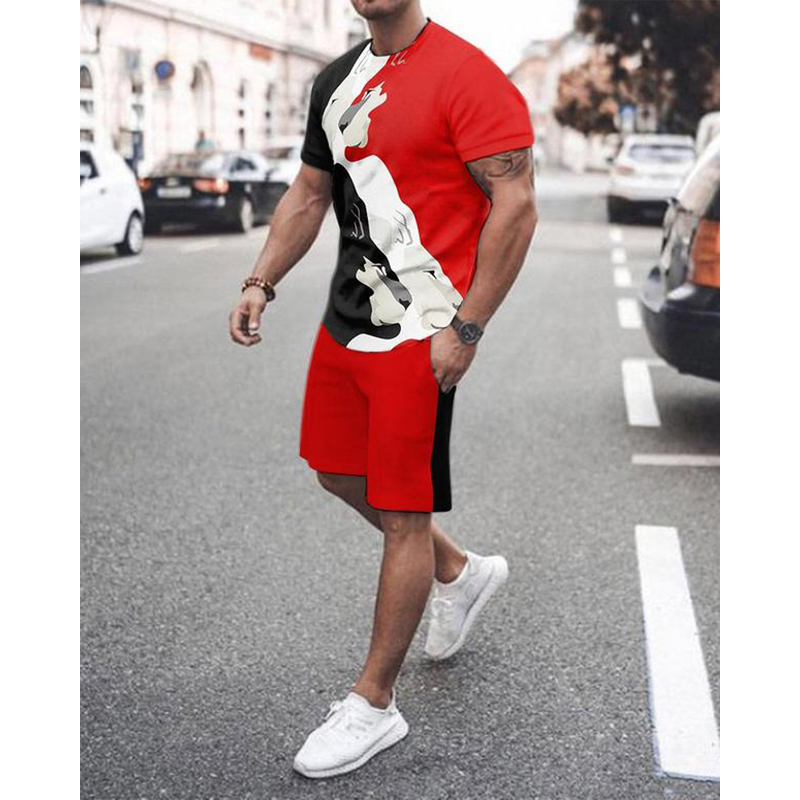 Strange figure men s sports suit short-sleeved T-shirt with shorts comfortable breathable and dry daily leisure sports, Blue
Strange figure men s sports suit short-sleeved T-shirt with shorts comfortable breathable and dry daily leisure sports, Blue