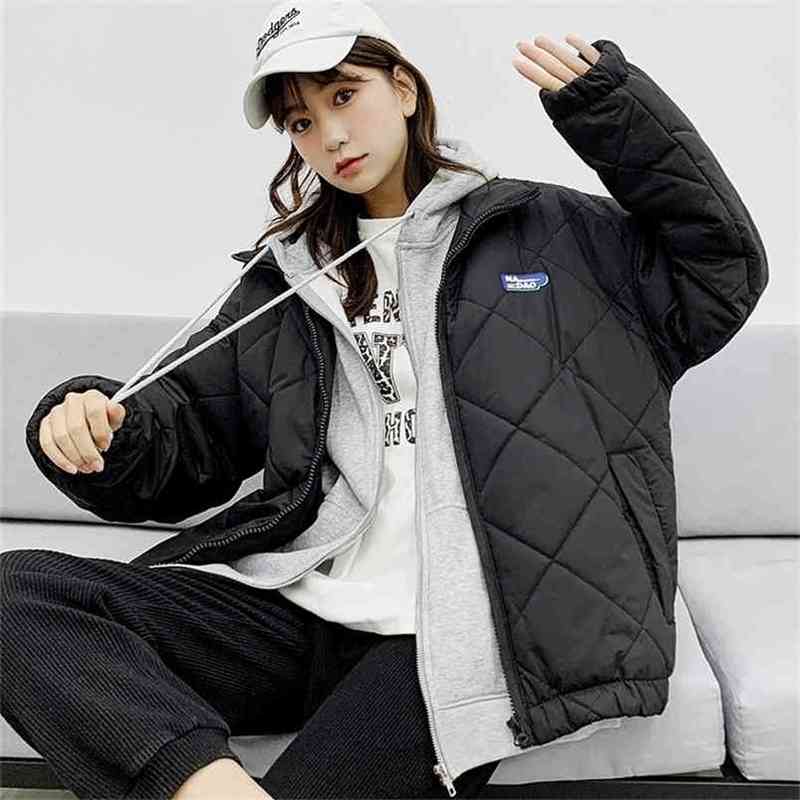 Make pricing yuan cotton-padded jacket female easing students ins oversize 210819