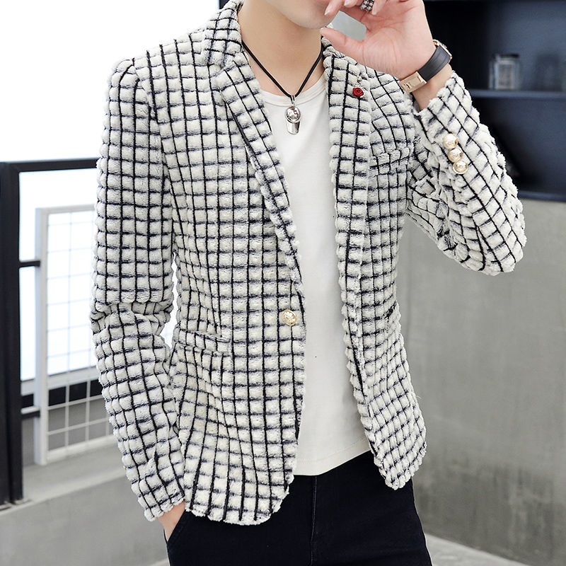 New Mens Stylish 2021 Autumn Plaid for Men Wear Korean Male Suit Slim Coat Chaqueta Formal Blazer Xglr, Black
New Mens Stylish 2021 Autumn Plaid for Men Wear Korean Male Suit Slim Coat Chaqueta Formal Blazer Xglr, Black