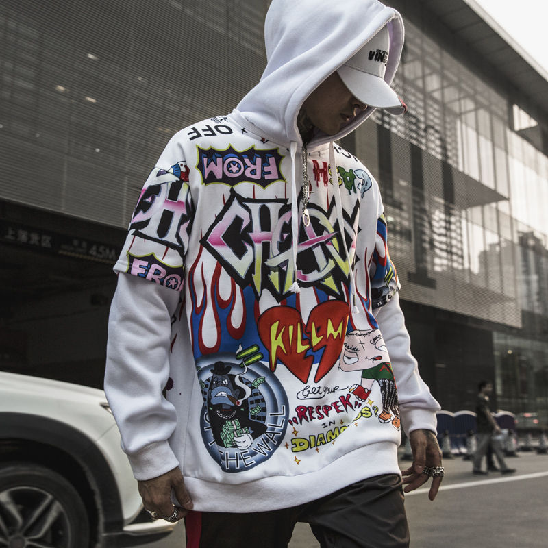 Autumn Japanese Street Scrawl Harajuku Hoodies Dhyana Swag Tyga Hoodie Poleron Hombre 201020