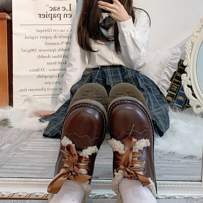 Hot Winter Female Round-head Apartments Japanese Velvet Snow Shoes Cosplay Anime Rentals Till Sweet Lolita Girls Wear O1e1, Black
Hot Winter Female Round-head Apartments Japanese Velvet Snow Shoes Cosplay Anime Rentals Till Sweet Lolita Girls Wear O1e1, Black