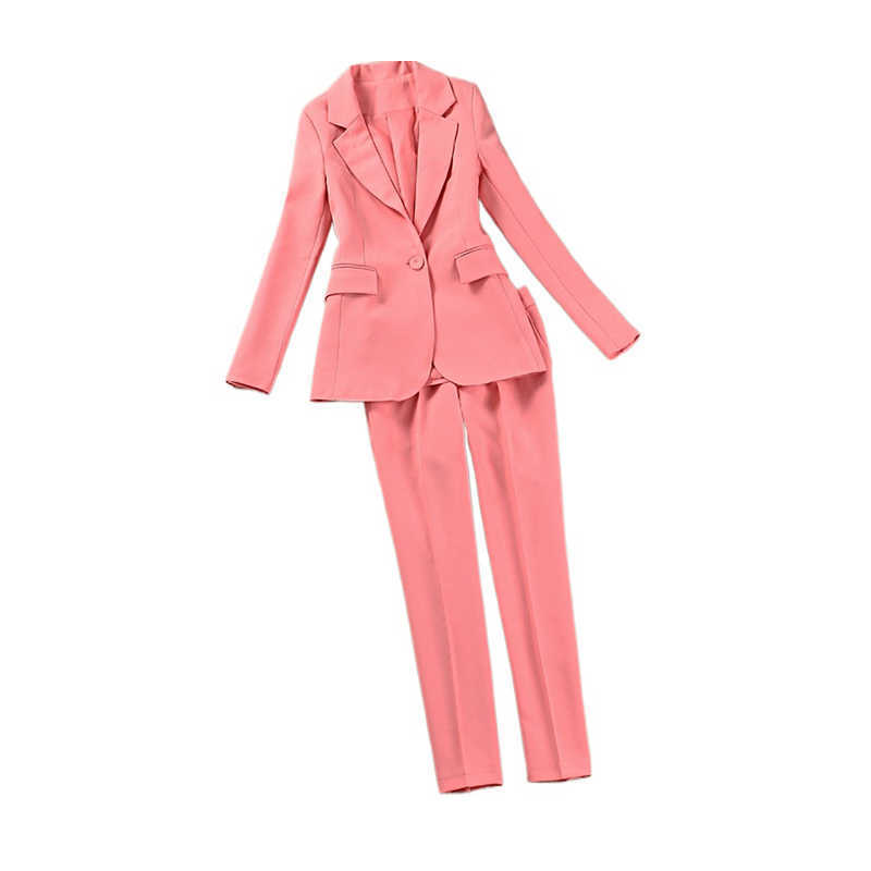High-quality Office Professional Women's Pants Suit 2-piece Set Fashion Lady Long Sleeve Jacket Slim Trousers 210527, Pink
High-quality Office Professional Women's Pants Suit 2-piece Set Fashion Lady Long Sleeve Jacket Slim Trousers 210527, Pink