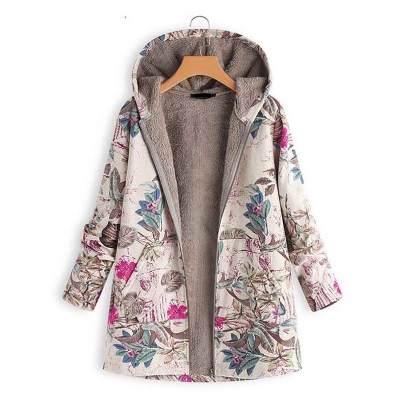 Woman Parkas Winter Warm Down Jacket Flower Print Hooded Coat Vintage Oversized Outerwear Loose Fleeces Lining Buttoned Parka 211019, Circle green
Woman Parkas Winter Warm Down Jacket Flower Print Hooded Coat Vintage Oversized Outerwear Loose Fleeces Lining Buttoned Parka 211019, Circle green
