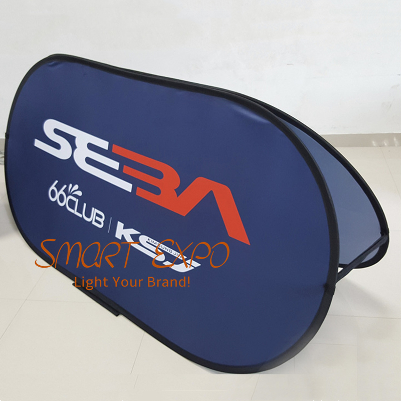 Horizontal Pop Up Banner Double Sided Advertising Display Board Sign W169xH69cm with Custom Prints Portable Carry Bag
