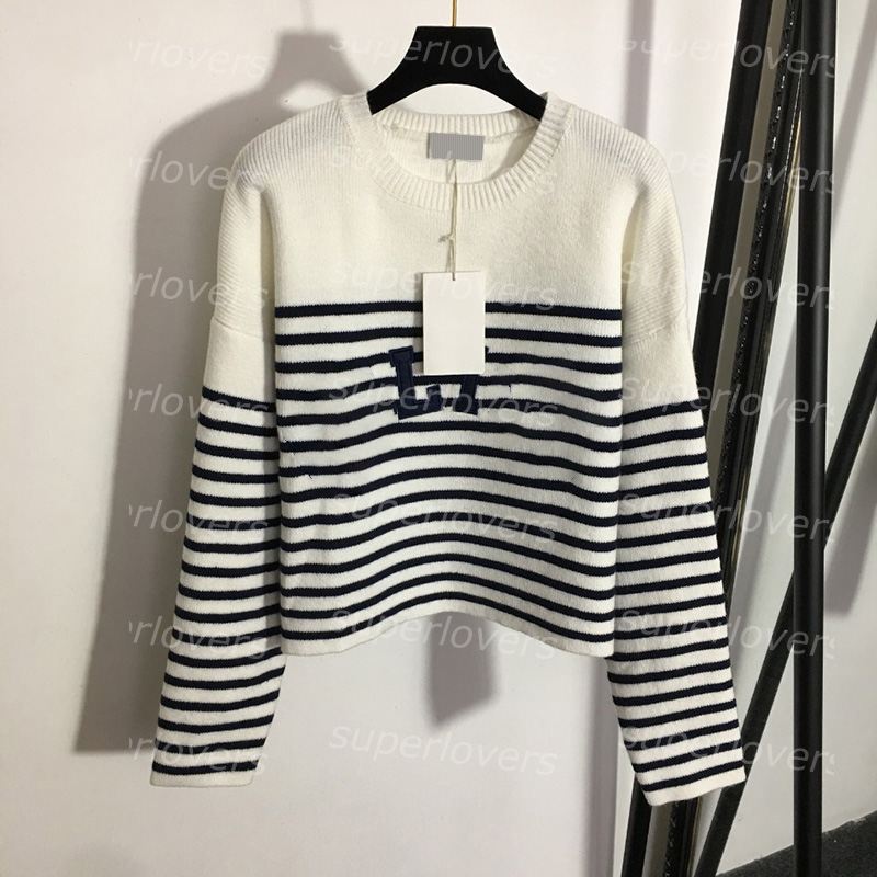 Fashion Striped Sweater Letters Design Womens Knits Jumpers Long Sleeve Knits 2 Colors, White #20218707
Fashion Striped Sweater Letters Design Womens Knits Jumpers Long Sleeve Knits 2 Colors, White #20218707