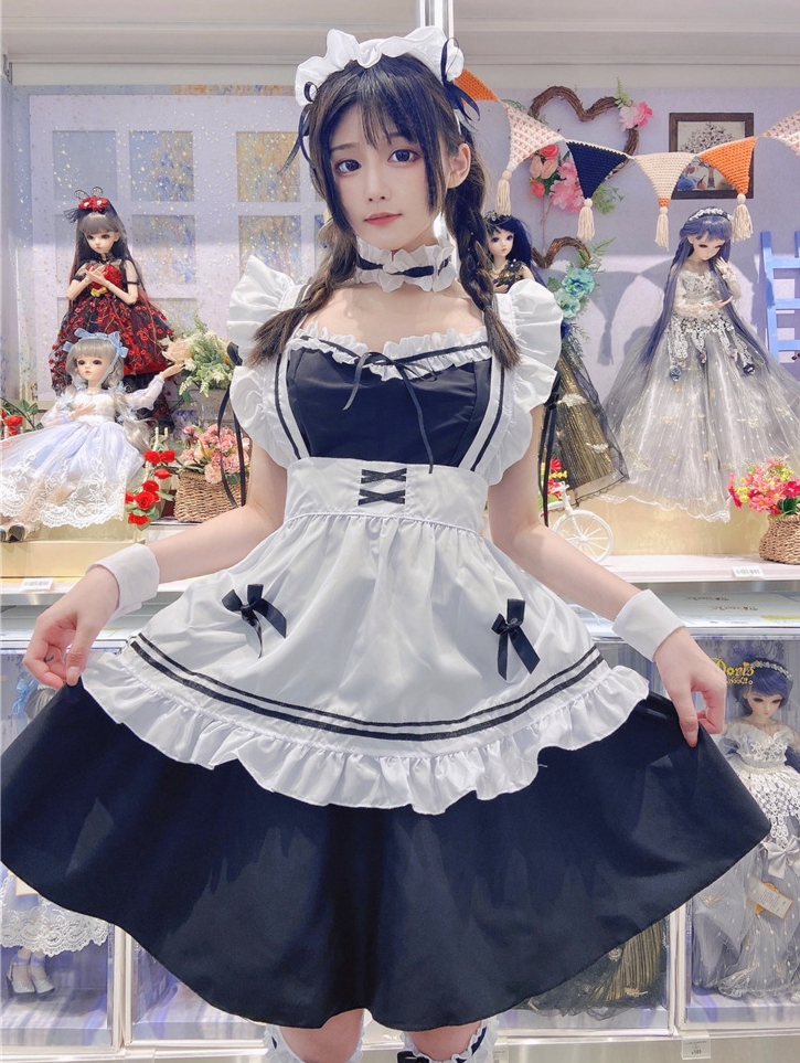 2021Plus Size Lolita Maid Uniform Set Japanese Kawaii Lingerie Gothic Dress Lovely Black White Cosplay Costume Outfits
2021Plus Size Lolita Maid Uniform Set Japanese Kawaii Lingerie Gothic Dress Lovely Black White Cosplay Costume Outfits