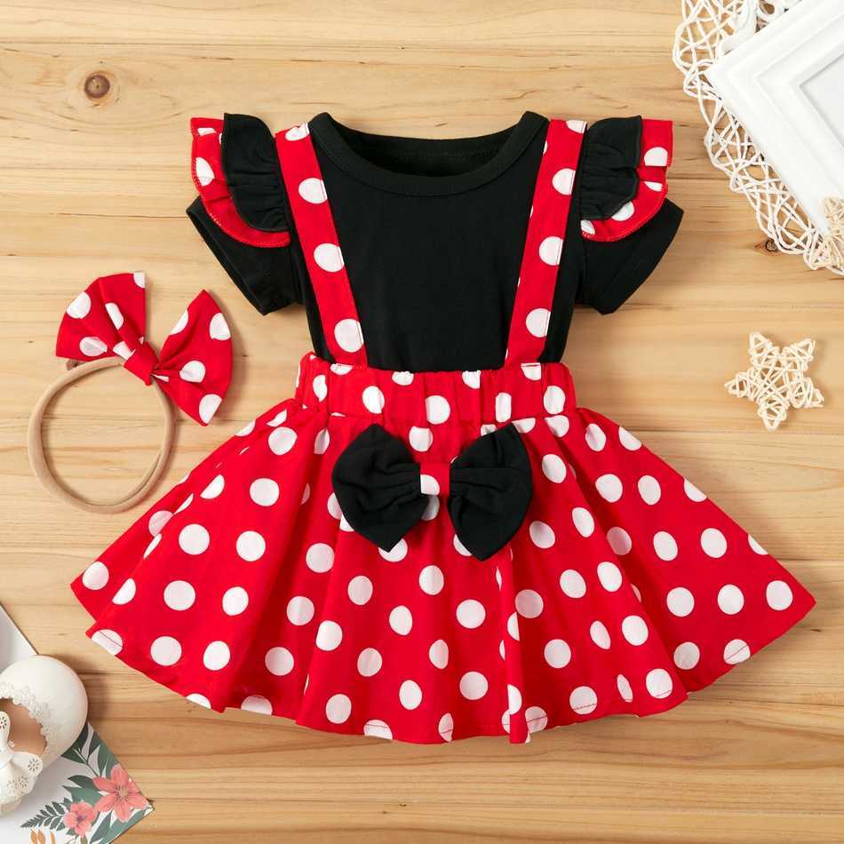Arrival Spring and Suumer Baby Girl Sweet Polka Dot Dress t-shirt Sets Baby's Clothing 210528