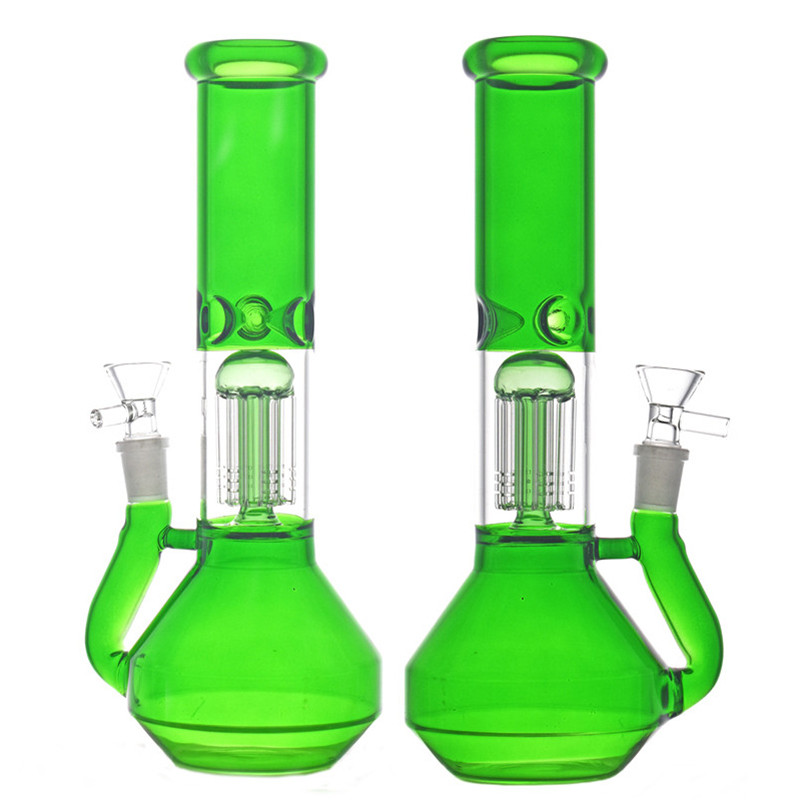 10.5 inchs glass beaker Bong 6 Arm Tree Perc dab Oil Rigs recycler bong With 14.4mm glass oil burner pipe Two functions
10.5 inchs glass beaker Bong 6 Arm Tree Perc dab Oil Rigs recycler bong With 14.4mm glass oil burner pipe Two functions